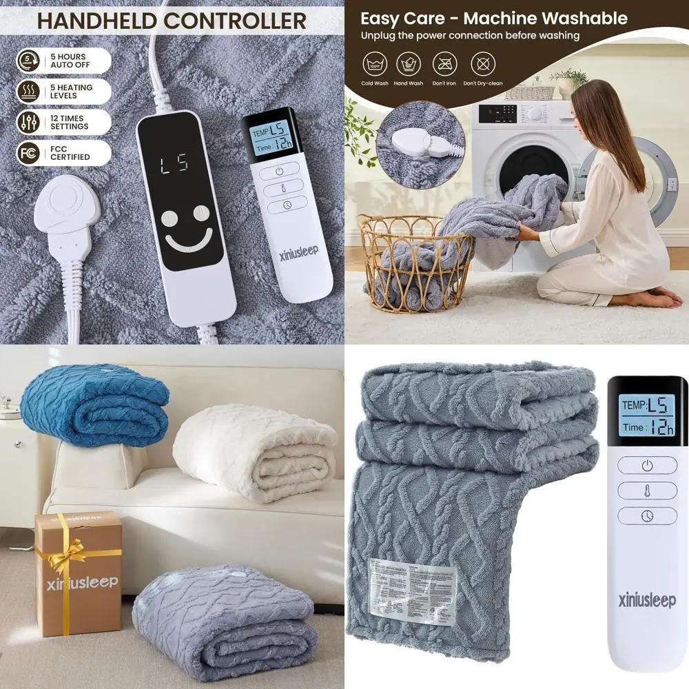 Электрическое одеяло из мягкой тафты и шерпы 62x84, 5 режимов нагрева, автоматическое отключение 1-12 часов, защита от перегрева, можно стирать в машине (светло-серый)
Электрическое одеяло из мягкой тафты и шерпы 62x84, 5 режимов нагрева, автоматическое отключение 1-12 часов, защита от перегрева, можно стирать в машине (светло-серый)