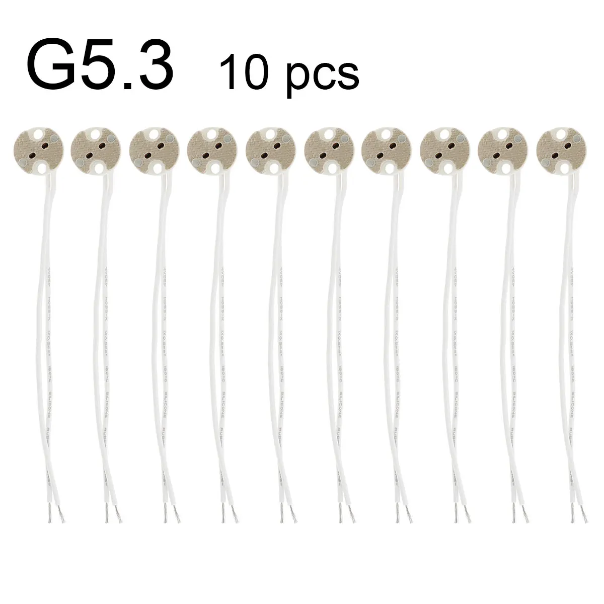 10pcs MR16 GU5.3 Led Bulb Base Lamp Holder Ceramic Socket Adapter for LED Bulb / Halogen GU5.3 Socket Adapter
10pcs MR16 GU5.3 Led Bulb Base Lamp Holder Ceramic Socket Adapter for LED Bulb / Halogen GU5.3 Socket Adapter