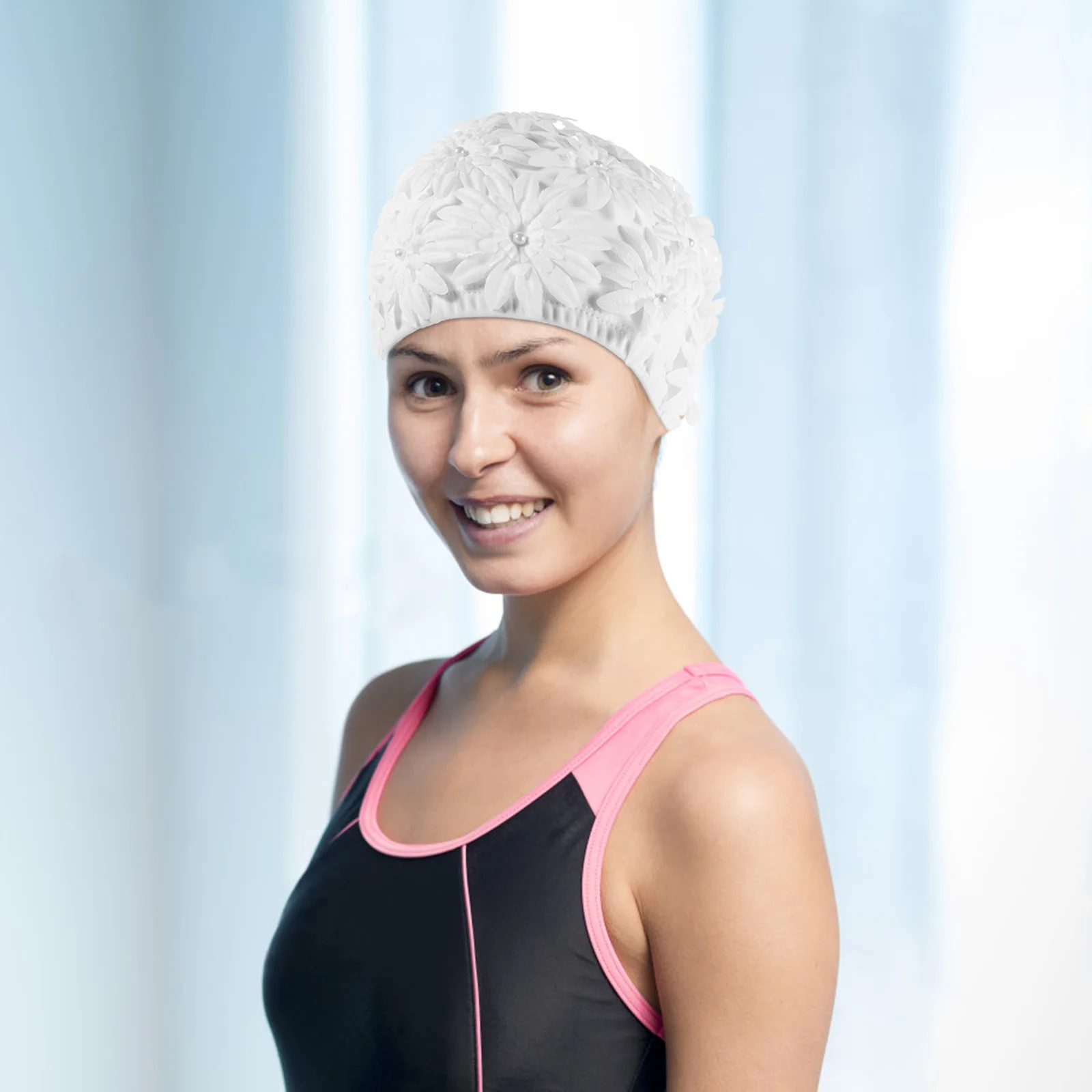 Women's Vintage Swim Cap with 3D Floral Pattern High Elastic Fabric Chlorine Uv Protection Pool Beach Swim Hat for Curly Hair
Women's Vintage Swim Cap with 3D Floral Pattern High Elastic Fabric Chlorine Uv Protection Pool Beach Swim Hat for Curly Hair