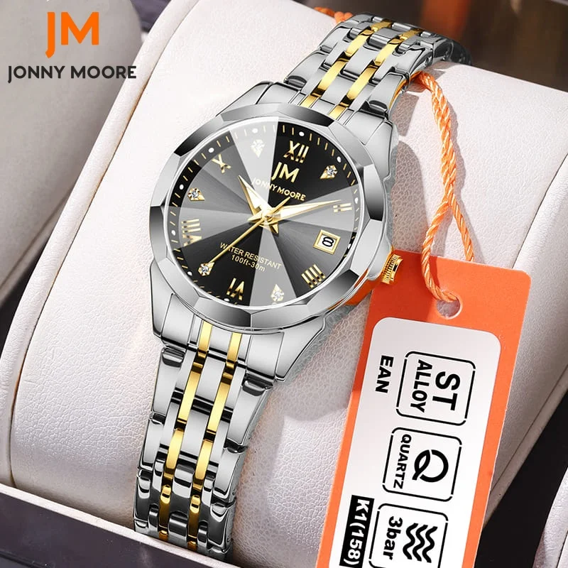 Gift Box Watch for Woman JONNY MOORE 1038 Rhinestone Dial Elegant Ladies Watch Luminous Waterproof Women Watch Quartz Wristwatch
Gift Box Watch for Woman JONNY MOORE 1038 Rhinestone Dial Elegant Ladies Watch Luminous Waterproof Women Watch Quartz Wristwatch