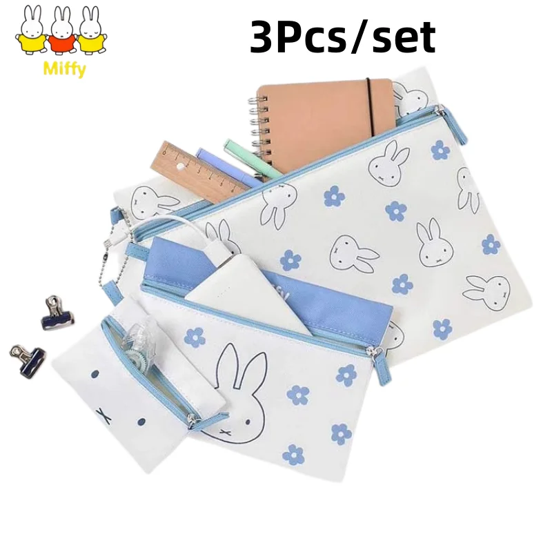 Japanese New 3Pcs/Set Miffy Zipper Storage Bag Kawaii Rabbit Large Capacity Girl Makeup Bag Student Supplies Suit Anime Gift
Japanese New 3Pcs/Set Miffy Zipper Storage Bag Kawaii Rabbit Large Capacity Girl Makeup Bag Student Supplies Suit Anime Gift