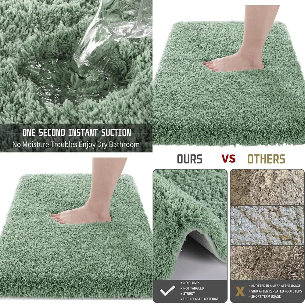 Роскошный плюшевый коврик для ванной, мягкий лохматый, нескользящий, быстросохнущий, впитывающая микрофибра, можно стирать в машине, толстый коврик для душа, 56x24,
Роскошный плюшевый коврик для ванной, мягкий лохматый, нескользящий, быстросохнущий, впитывающая микрофибра, можно стирать в машине, толстый коврик для душа, 56x24,