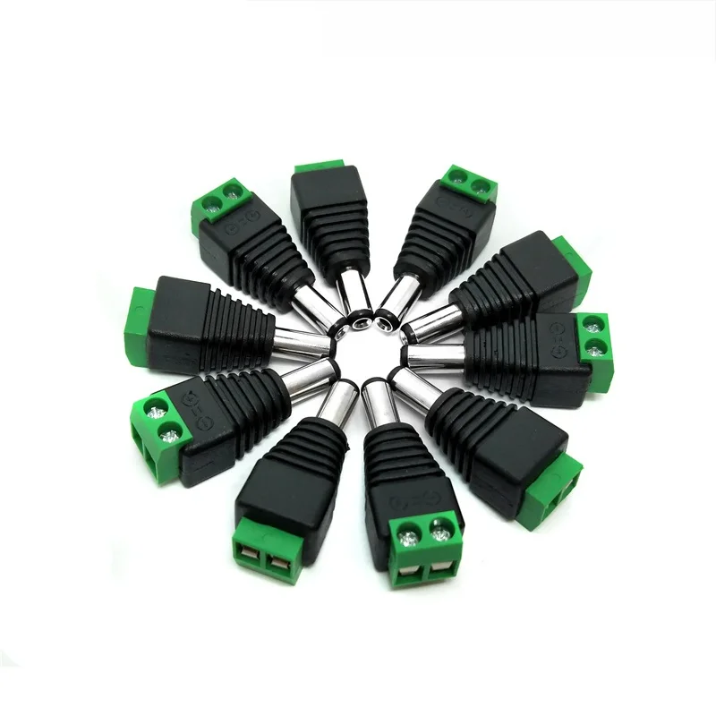 10pcs DC plug Male DC Power Plug Connector 2.1mm x 5.5mm 5.5*2.1mm Screw Fastening Type DC Plug Adapter to connection led strip
10pcs DC plug Male DC Power Plug Connector 2.1mm x 5.5mm 5.5*2.1mm Screw Fastening Type DC Plug Adapter to connection led strip