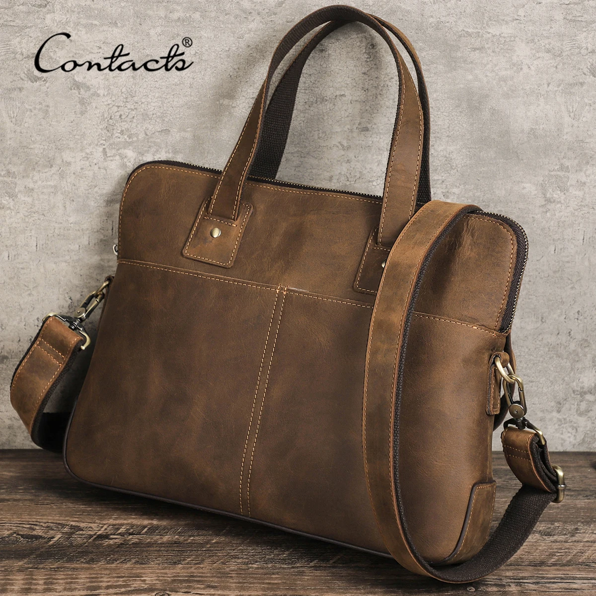 CONTACT'S Genuine Leather Men Briefcase Vintage Laptop Handbag Casual Shoulder Bag Large Capacity Messenger for Macbook 16''
CONTACT'S Genuine Leather Men Briefcase Vintage Laptop Handbag Casual Shoulder Bag Large Capacity Messenger for Macbook 16''