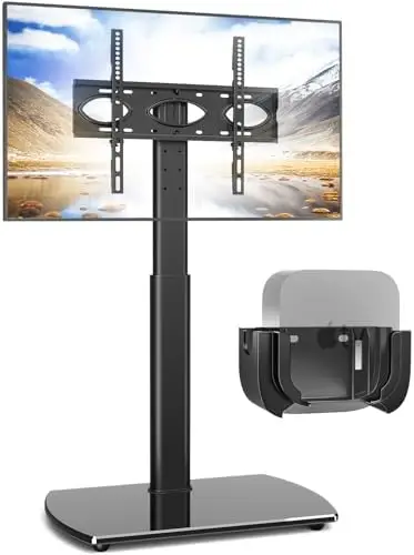 TV Floor Stand with Swivel Mount, Universal for 32-65 Inch LCD LED Screens, White Height Adjustable Space Saving Corner TV Stan
TV Floor Stand with Swivel Mount, Universal for 32-65 Inch LCD LED Screens, White Height Adjustable Space Saving Corner TV Stan
