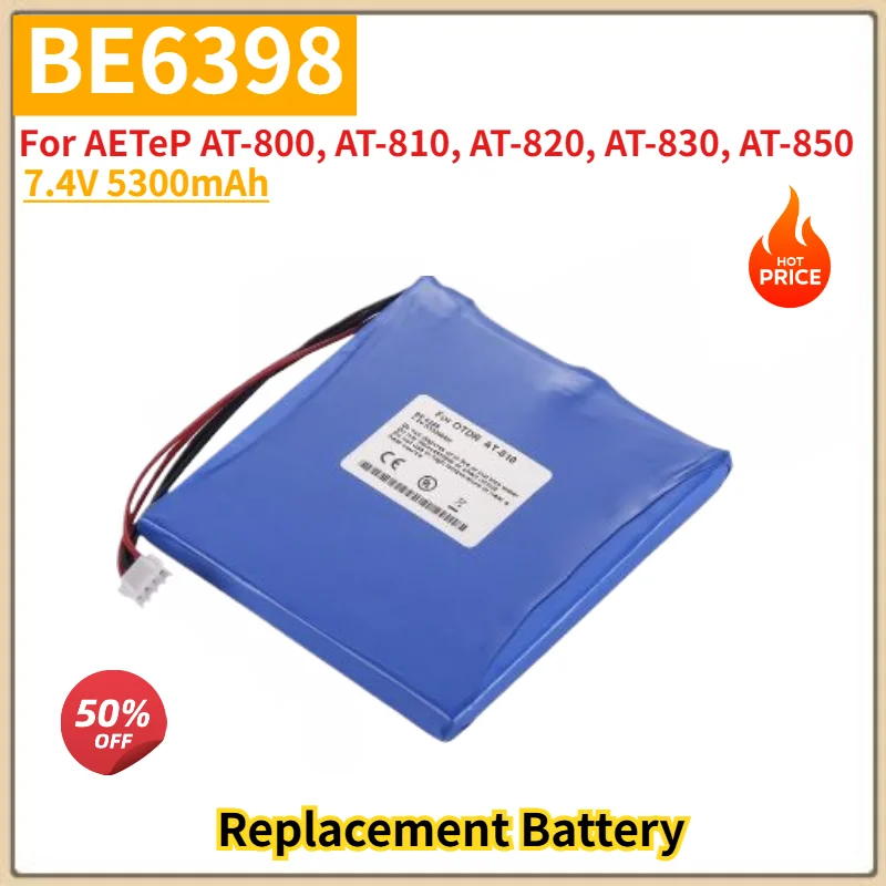 BE6398 High Quality Battery 7.4V 5300mAh for AETeP AT-800, AT-810, AT-820, AT-830, AT-850 OTDR Replacement Battery
BE6398 High Quality Battery 7.4V 5300mAh for AETeP AT-800, AT-810, AT-820, AT-830, AT-850 OTDR Replacement Battery