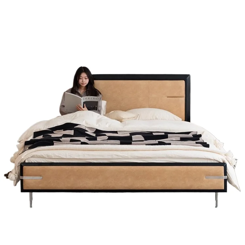 French solid wood bed 2025 new modern simple soft bag leather art bed ultra-thin bedside master bed
French solid wood bed 2025 new modern simple soft bag leather art bed ultra-thin bedside master bed