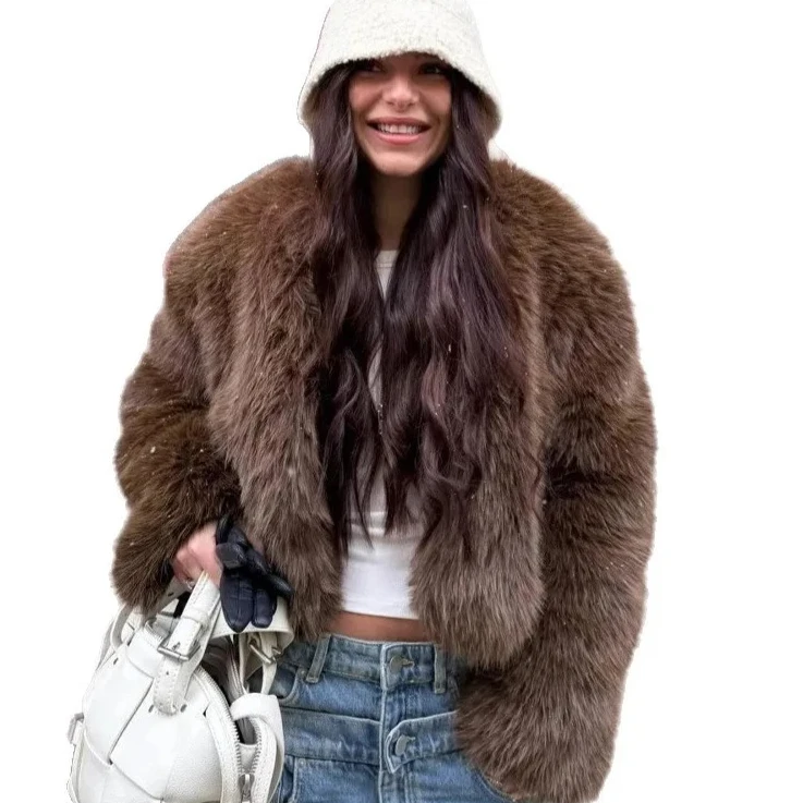 Женская шуба из искусственного меха с круглым вырезом, короткая, осень-зима 2026
Женская шуба из искусственного меха с круглым вырезом, короткая, осень-зима 2026