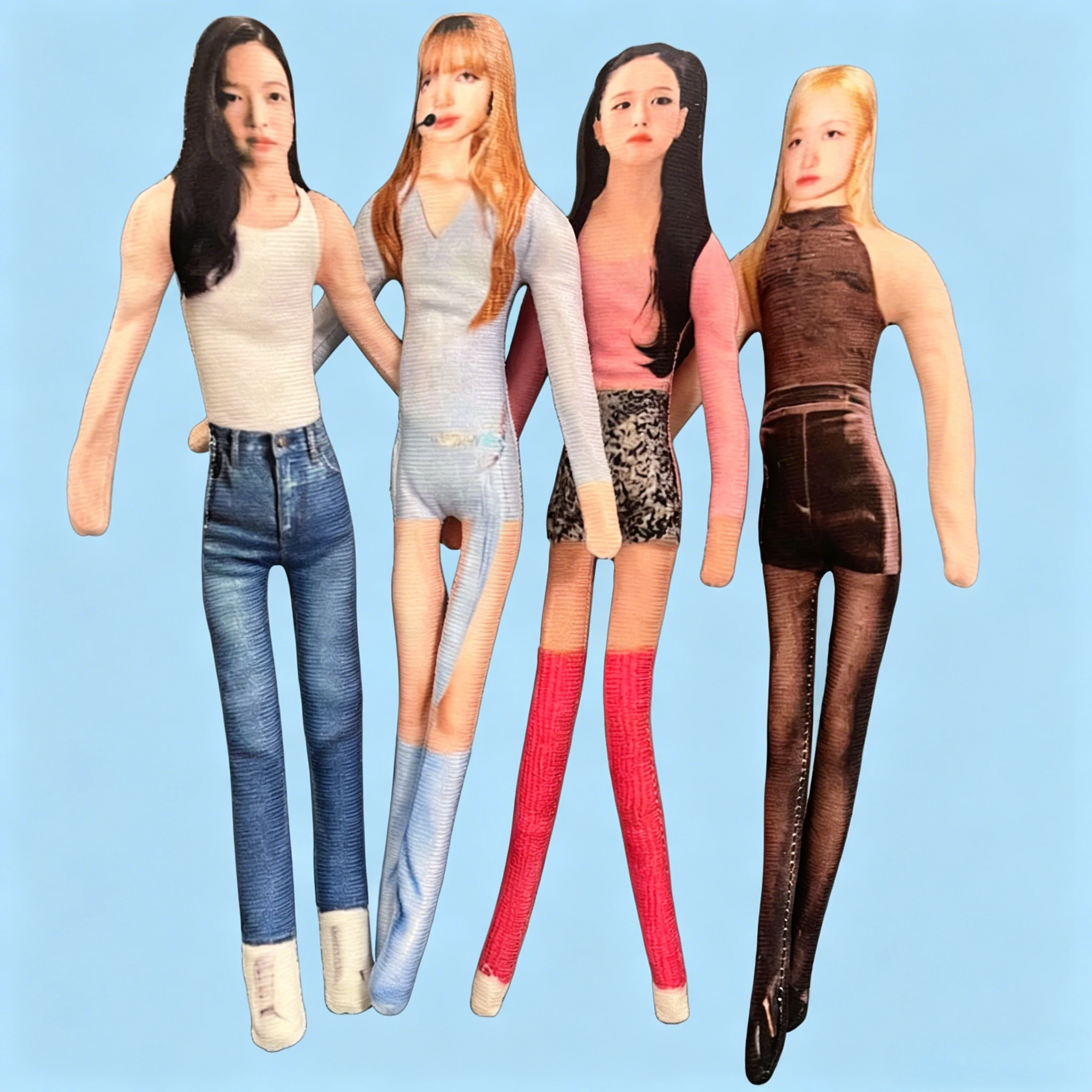 28CM abstract floppy plush doll of Rose and Jisoo with full body built in skeleton freely posable kpop merch birthday gift
28CM abstract floppy plush doll of Rose and Jisoo with full body built in skeleton freely posable kpop merch birthday gift