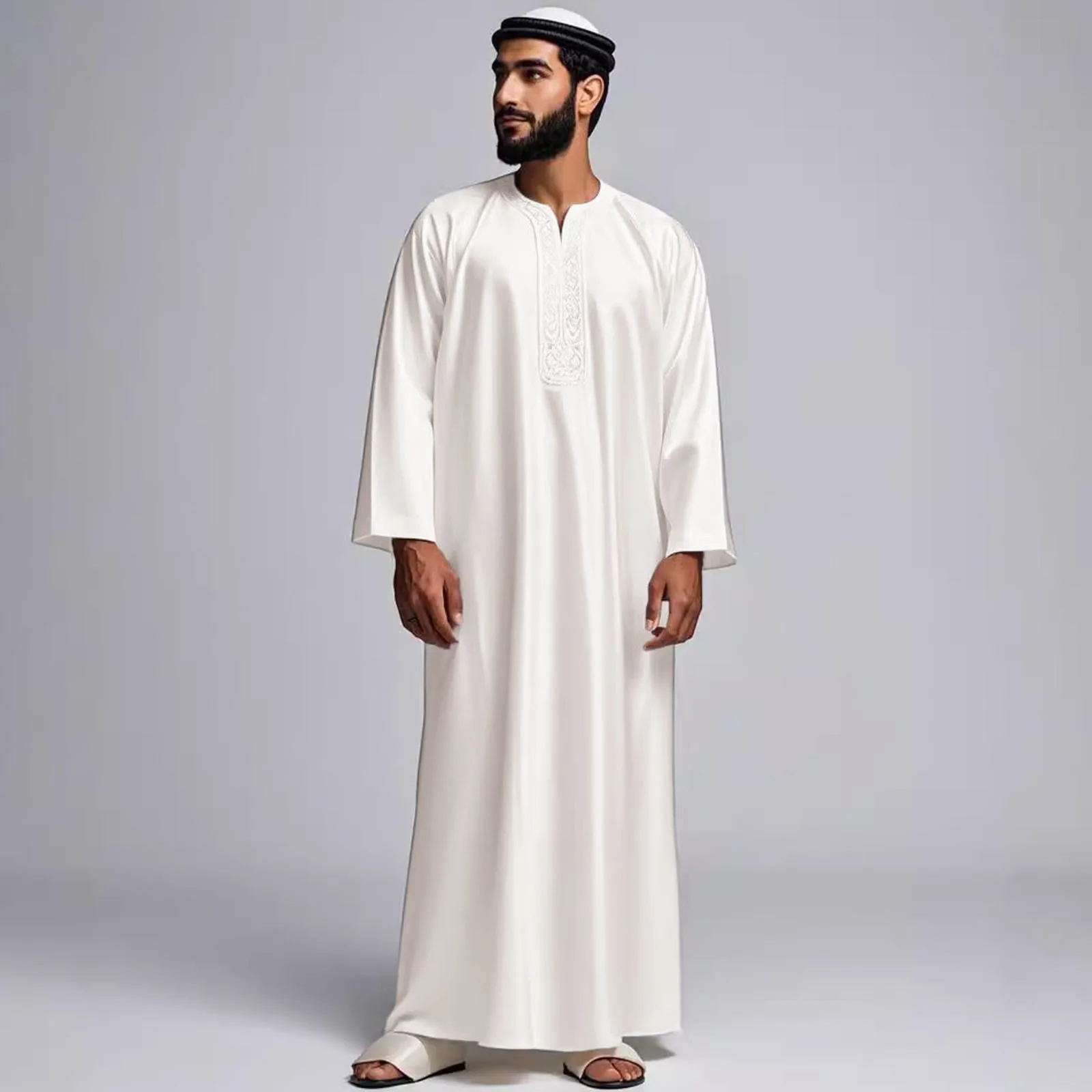 2025 Men Jubba Thobe Long Sleeve Kaftan Arabic Abaya Dubai Eid Prayer Garment Turkey Ramadan Long Robe Muslim Fashion Clothing
2025 Men Jubba Thobe Long Sleeve Kaftan Arabic Abaya Dubai Eid Prayer Garment Turkey Ramadan Long Robe Muslim Fashion Clothing