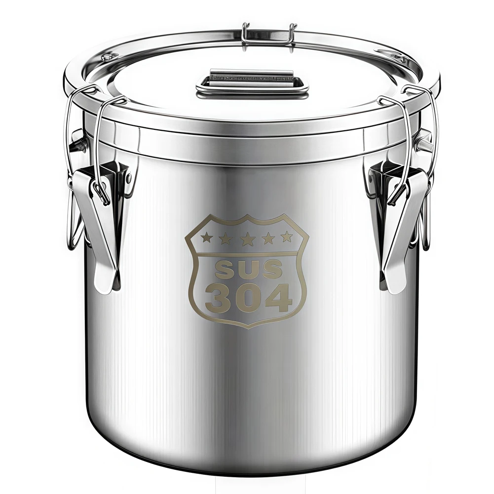 6/12/21/33L Stainless Steel Airtight Canister Food Storage Container Food Oil Sugar Milk Storage Bucket for Household Kitchen
6/12/21/33L Stainless Steel Airtight Canister Food Storage Container Food Oil Sugar Milk Storage Bucket for Household Kitchen