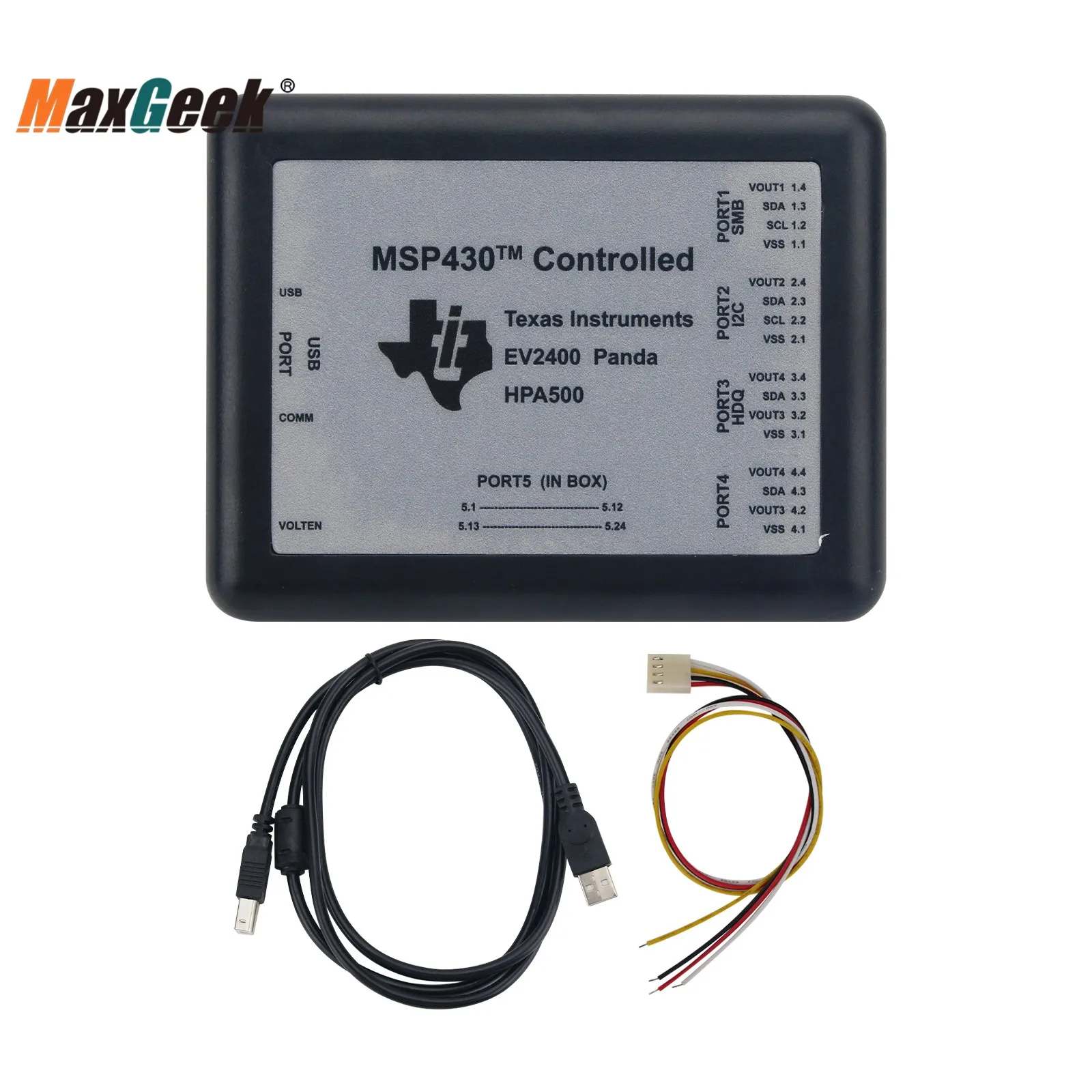 Интерфейсная плата Maxgeek EV2400 Panda HPA500, сделанная в Китае, интерфейсная плата EVM, отладчик Bqstudio для обслуживания аккумулятора дрона
Интерфейсная плата Maxgeek EV2400 Panda HPA500, сделанная в Китае, интерфейсная плата EVM, отладчик Bqstudio для обслуживания аккумулятора дрона
