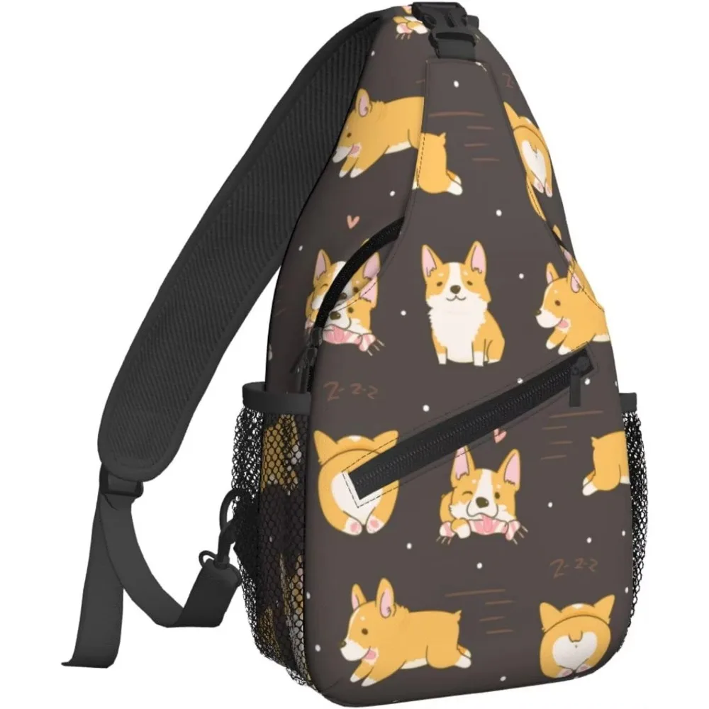 Crossbody Backpack for Men Women Sling Bag Kawaii Corgi Cute Dog Chest Bag Shoulder Bag Lightweight One Strap Backpacks
Crossbody Backpack for Men Women Sling Bag Kawaii Corgi Cute Dog Chest Bag Shoulder Bag Lightweight One Strap Backpacks