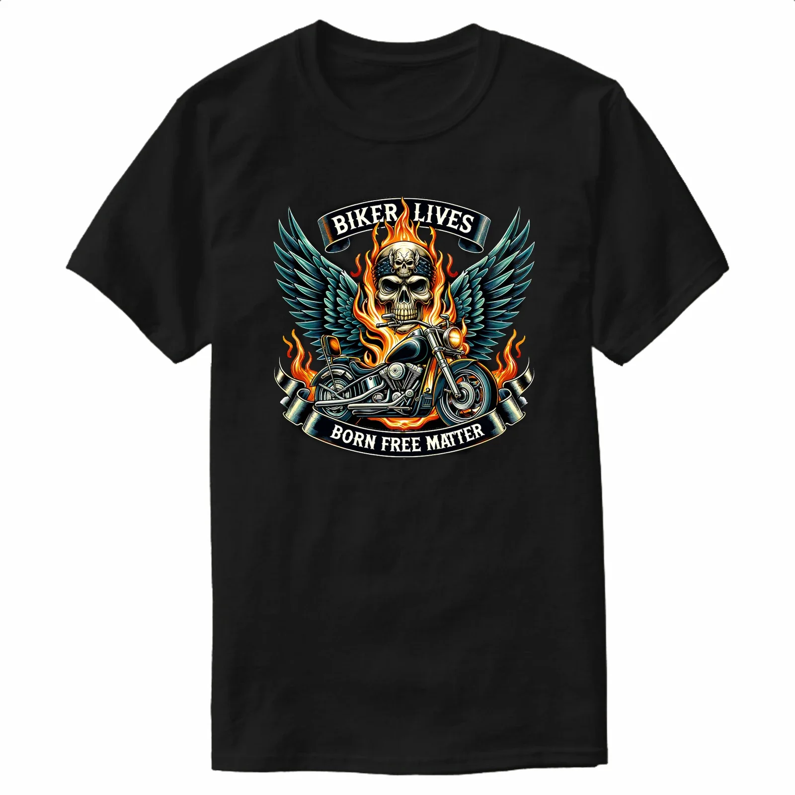 Biker Lives Matter. Flame Motorcycle Rider Skull Motorcyclist T-Shirt 100% Cotton O-Neck Summer Short Sleeve Casual Mens T-shirt
Biker Lives Matter. Flame Motorcycle Rider Skull Motorcyclist T-Shirt 100% Cotton O-Neck Summer Short Sleeve Casual Mens T-shirt