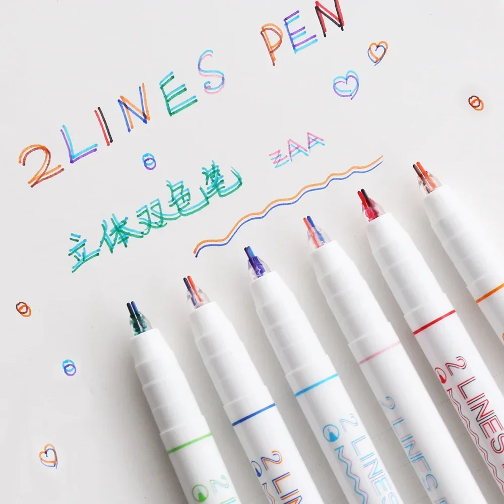 1set Double Line Color Pens Set Morandi 2 Lines Spot Highlighter Liner Drawing Stationery School
1set Double Line Color Pens Set Morandi 2 Lines Spot Highlighter Liner Drawing Stationery School