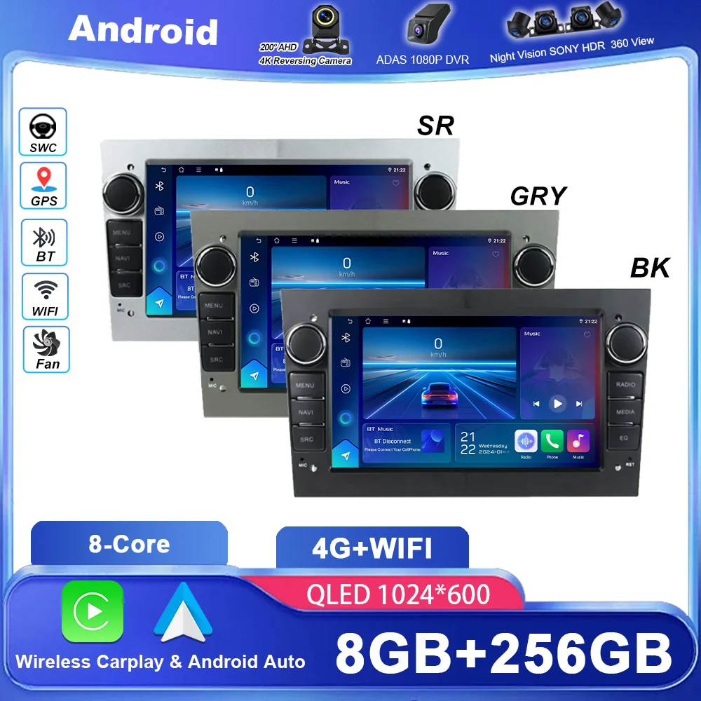 Автомобильный радиоприемник мультимедиа для Opel Astra H J 2004 Vectra Vauxhall Antara Zafira Corsa C D Vivaro Meriva Veda Wireless CarPlay Auto 4G
Автомобильный радиоприемник мультимедиа для Opel Astra H J 2004 Vectra Vauxhall Antara Zafira Corsa C D Vivaro Meriva Veda Wireless CarPlay Auto 4G