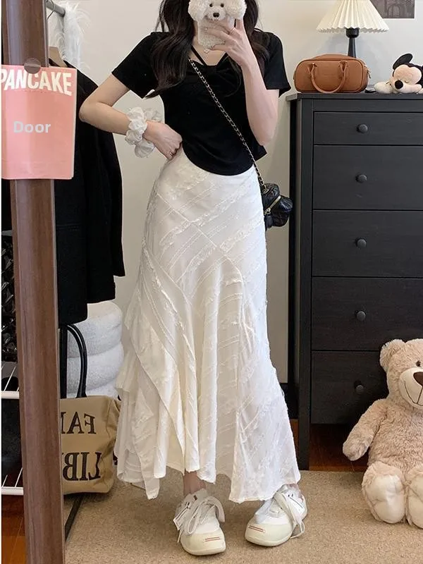 plus Size Women's Sweet High-End Feeling Asymmetrical White Lace Splice Fish Tail Skirt Spring New Style Korean Style Slim Fit
plus Size Women's Sweet High-End Feeling Asymmetrical White Lace Splice Fish Tail Skirt Spring New Style Korean Style Slim Fit