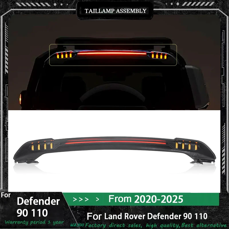 Suitable for 20-25 Land Rover Defender tail wing modification with mechanical LED driving lights and directional warning lights
Suitable for 20-25 Land Rover Defender tail wing modification with mechanical LED driving lights and directional warning lights