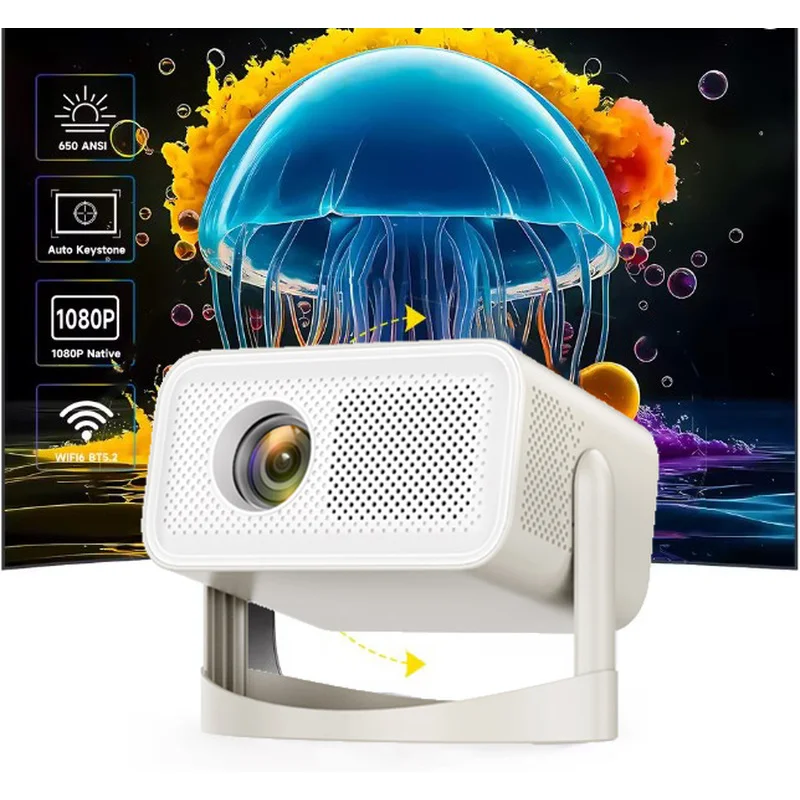 M6 4K Android 11 Projector - Dual WiFi6, 200ANSI Brightness, 1080P HD Outdoor Home Cinema Projector Low Noise & Portable Design
M6 4K Android 11 Projector - Dual WiFi6, 200ANSI Brightness, 1080P HD Outdoor Home Cinema Projector Low Noise & Portable Design