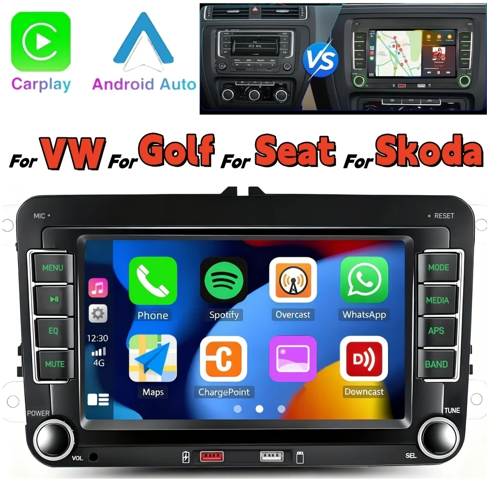 Double Din Car Stereo Compatible with for Vw Passat, Golf MK5, MK6, Jetta, T5, EOS, POLO, Touran, Seat, Sharan, CC
Double Din Car Stereo Compatible with for Vw Passat, Golf MK5, MK6, Jetta, T5, EOS, POLO, Touran, Seat, Sharan, CC