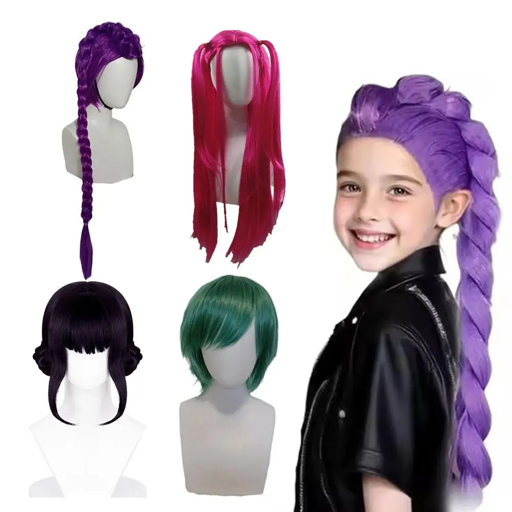 Kpop Demon Hunters Mira Rumi Zoey Cosplay Wig 2025 Movie Long Hair Purple Black Red Kids Girls Halloween Party Stage Props
Kpop Demon Hunters Mira Rumi Zoey Cosplay Wig 2025 Movie Long Hair Purple Black Red Kids Girls Halloween Party Stage Props