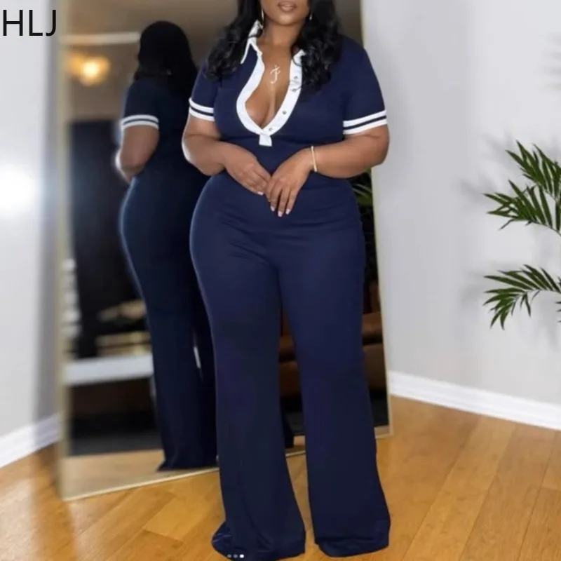 HLJ Elegant Classic Stripe Patchwork Bodycon Jumpsuits for Woman Lapel Buttons Flare One Piece Rompers Fashion Office Overalls
HLJ Elegant Classic Stripe Patchwork Bodycon Jumpsuits for Woman Lapel Buttons Flare One Piece Rompers Fashion Office Overalls