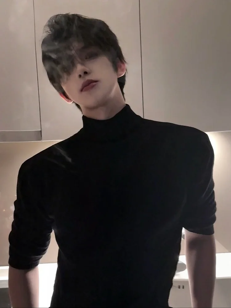 Bla Slim Fit f High Collar Men's Long Sve T-irt Warm Underwear Cleanfit German Velvet Sweatirt Base Layer irt
Bla Slim Fit f High Collar Men's Long Sve T-irt Warm Underwear Cleanfit German Velvet Sweatirt Base Layer irt