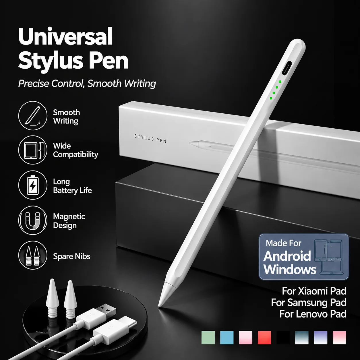 Universal Stylus Pen for Android Table with Magnetic Adsorption Stylus for Xiaomi Pad 7 6 Huawei Galaxy Tab Touch Screen Pencil
Universal Stylus Pen for Android Table with Magnetic Adsorption Stylus for Xiaomi Pad 7 6 Huawei Galaxy Tab Touch Screen Pencil