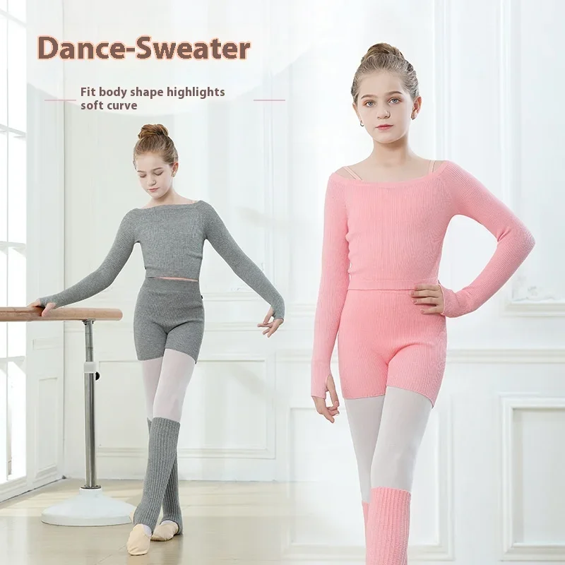 Children's Ballet Dance Sweater Girls Warm Exercise Clothes Dance Wear Knitted Leg Cover Long-sleeved Pullover Sweater Trousers
Children's Ballet Dance Sweater Girls Warm Exercise Clothes Dance Wear Knitted Leg Cover Long-sleeved Pullover Sweater Trousers