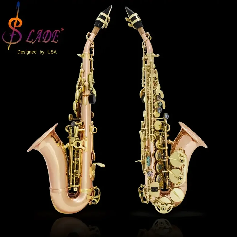 Classic high pitched alto saxophone B-tone, phosphor blue and red copper body, abalone patterned button polished with bag
Classic high pitched alto saxophone B-tone, phosphor blue and red copper body, abalone patterned button polished with bag