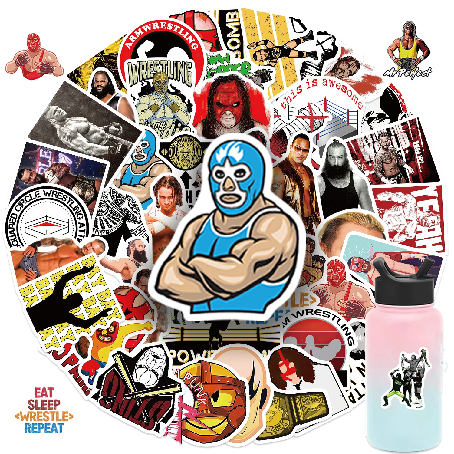 50Pcs Wrestling Stickers Wrestlers Decoration Scrapbook Diary Water Bottle Computer Skateboard Luggage Desktop Holiday Sticker
50Pcs Wrestling Stickers Wrestlers Decoration Scrapbook Diary Water Bottle Computer Skateboard Luggage Desktop Holiday Sticker