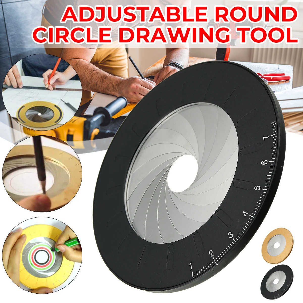 Round Stainless Steel Compas Circle Drawing Tool School Ruler Set Geometry Compass Professional Drawing Compas Adjustable Size
Round Stainless Steel Compas Circle Drawing Tool School Ruler Set Geometry Compass Professional Drawing Compas Adjustable Size