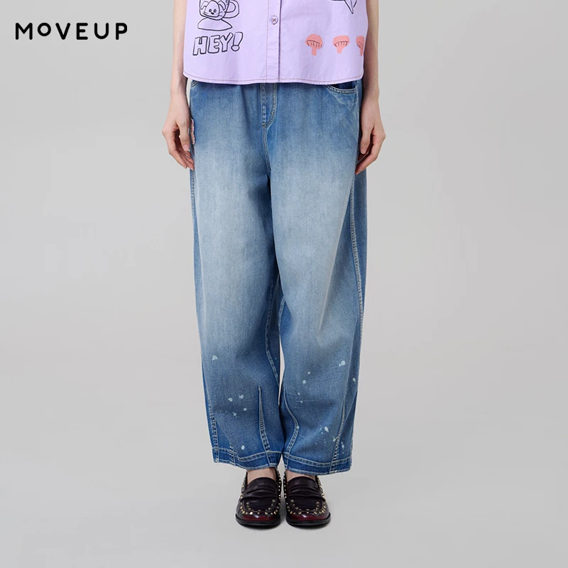 MOVEUP Denim Straight Pants 2026 Summer New Pocket Rabbit Embroidery Elastic Waist Casual Commuting Trousers For Women 3ELX40301
MOVEUP Denim Straight Pants 2026 Summer New Pocket Rabbit Embroidery Elastic Waist Casual Commuting Trousers For Women 3ELX40301