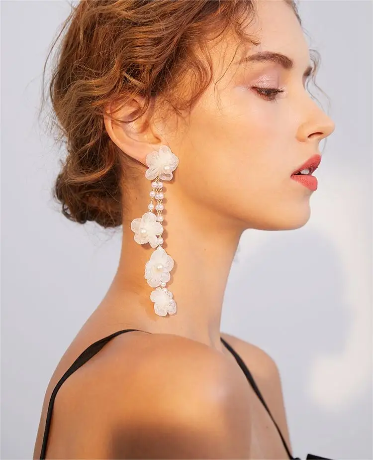 Pearl Tassel Long Earrings 2024 Flower Eardrop For Girls Women Trendy Fashion Pendant Accessories Party Jewelry Gift
Pearl Tassel Long Earrings 2024 Flower Eardrop For Girls Women Trendy Fashion Pendant Accessories Party Jewelry Gift
