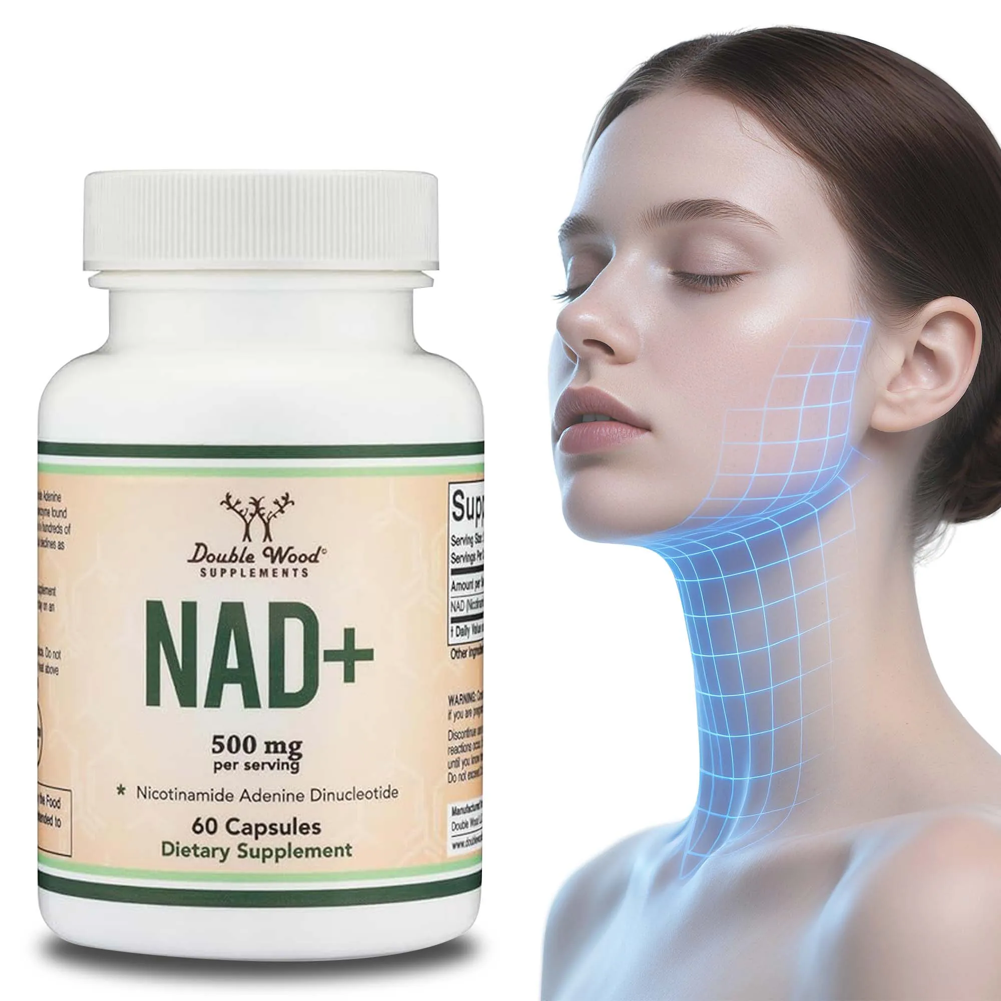 NAD+ Supplement - Anti-aging, Energy, Focus, Promotes Cell and Skin Health - 60 Capsules
NAD+ Supplement - Anti-aging, Energy, Focus, Promotes Cell and Skin Health - 60 Capsules