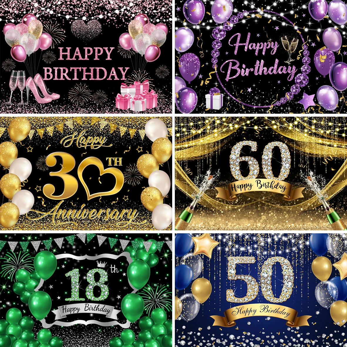 Happy Birthday Anniversary Photography Background Colorful Balloons Champagne For Adult Birthday Party Decor Custom Age Backdrop
Happy Birthday Anniversary Photography Background Colorful Balloons Champagne For Adult Birthday Party Decor Custom Age Backdrop