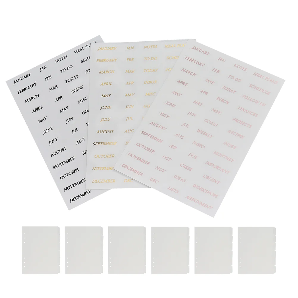 Transparent Separator Page Notebook Dividers Tab Binder with Pockets and Tabs Adhesive
Transparent Separator Page Notebook Dividers Tab Binder with Pockets and Tabs Adhesive