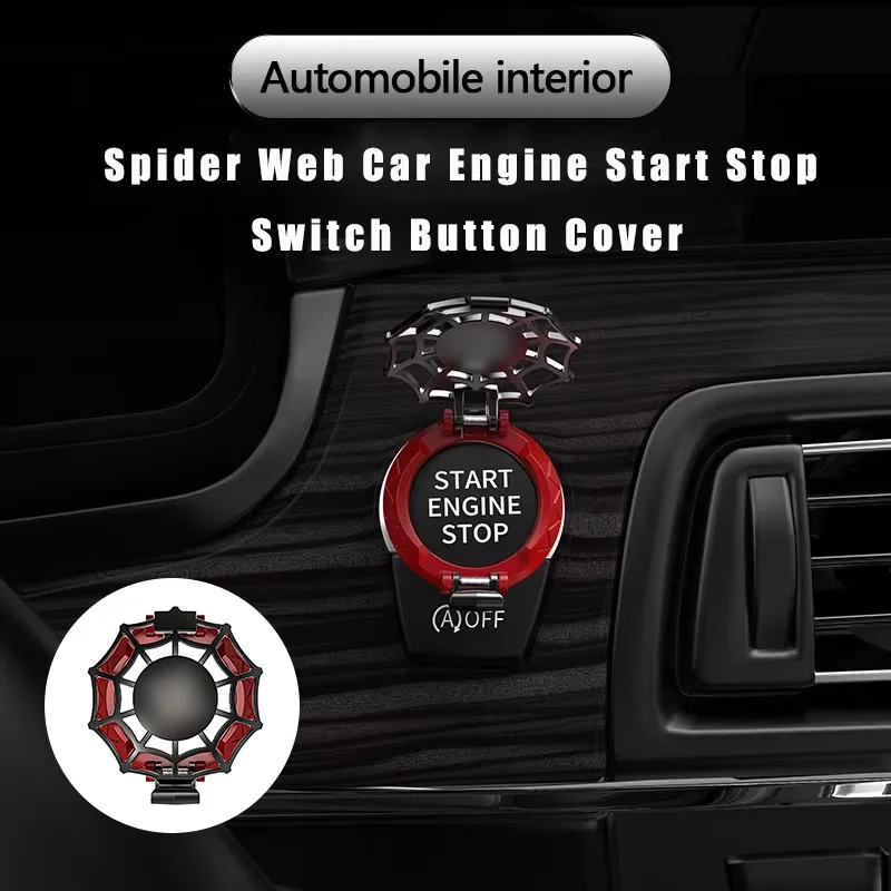Car Ignition Switch Cover One-touch Start Button Spider Web Protective Cap Motorcycle Start Stop Ring Decoration Interior Hood
Car Ignition Switch Cover One-touch Start Button Spider Web Protective Cap Motorcycle Start Stop Ring Decoration Interior Hood