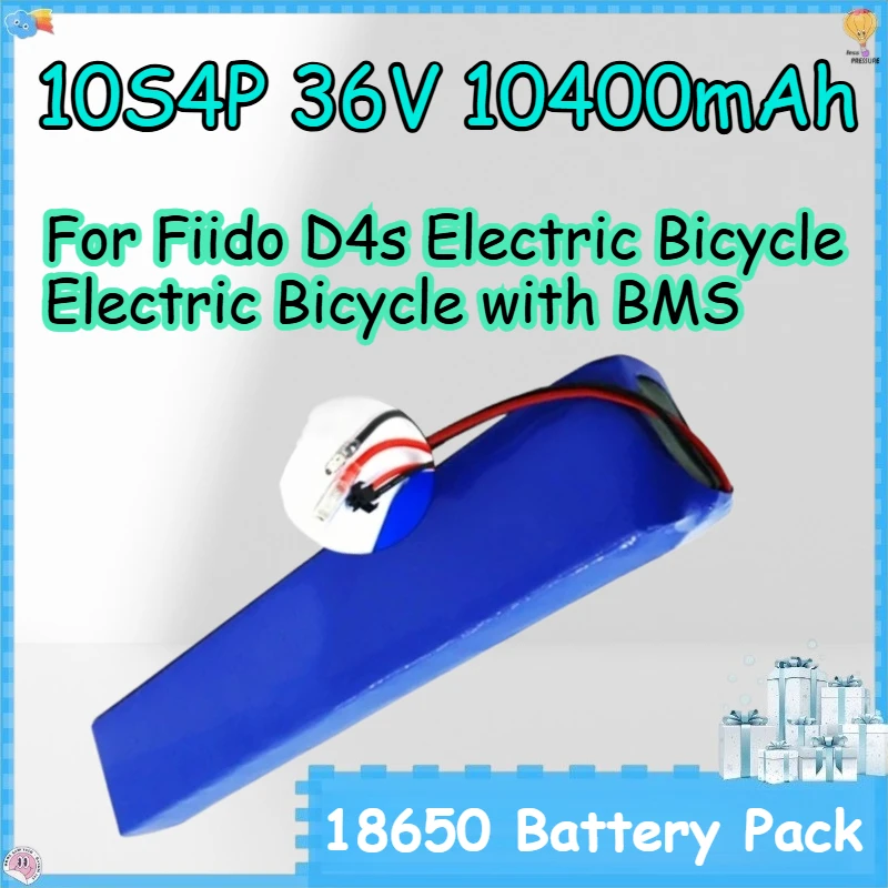 10S4P 36V 10400mAh Lithium Battery 18650 Battery Pack for Fiido D4s Electric Bicycle Electric Bicycle with BMS
10S4P 36V 10400mAh Lithium Battery 18650 Battery Pack for Fiido D4s Electric Bicycle Electric Bicycle with BMS