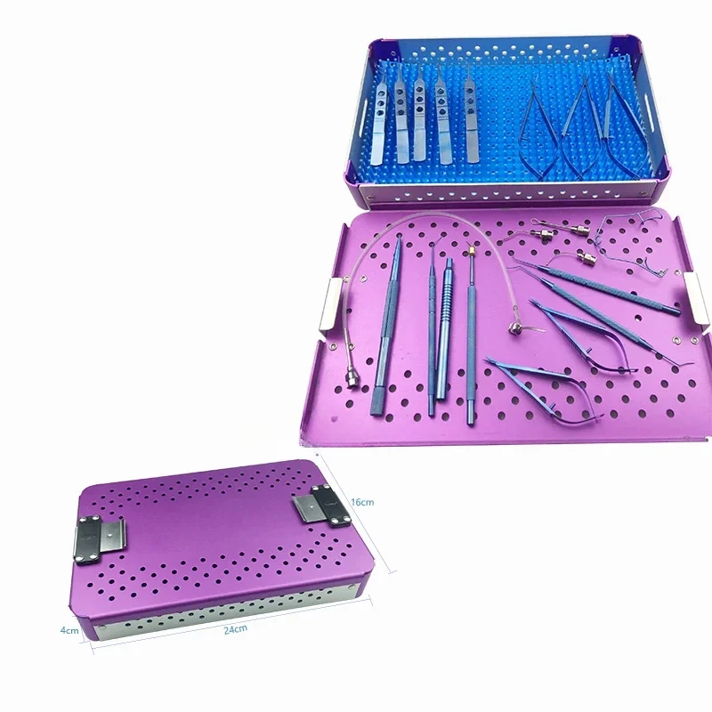 Titanium 21pcs Tools for Cataract Eye Ophthalmic Kit Autoclavable Instrument with Disinfection Box
Titanium 21pcs Tools for Cataract Eye Ophthalmic Kit Autoclavable Instrument with Disinfection Box