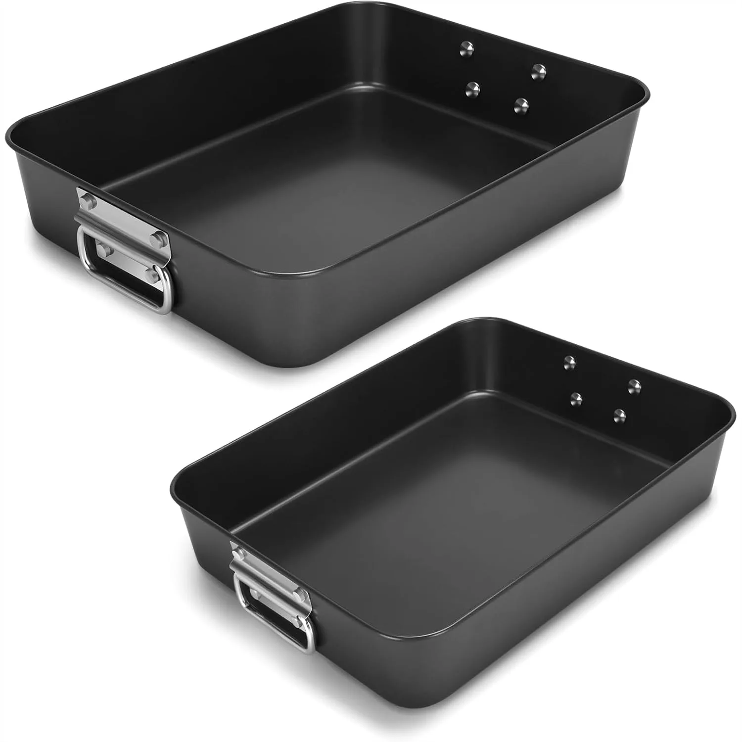 Heavy Duty Lasagna Pan 3 Inch Deep, 2 Pcs 13.7" & 16" Baking Pan with Handles, Nonstick Rectangle Cake Pan, Dishwasher Safe
Heavy Duty Lasagna Pan 3 Inch Deep, 2 Pcs 13.7" & 16" Baking Pan with Handles, Nonstick Rectangle Cake Pan, Dishwasher Safe