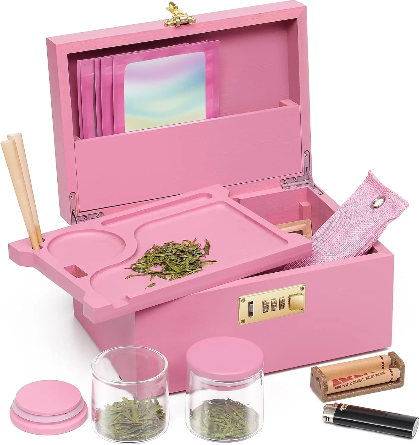 Large Bamboo Storage Box with Lock, Glass Jars & Tray - Home Decor Gift for Men Women
Large Bamboo Storage Box with Lock, Glass Jars & Tray - Home Decor Gift for Men Women