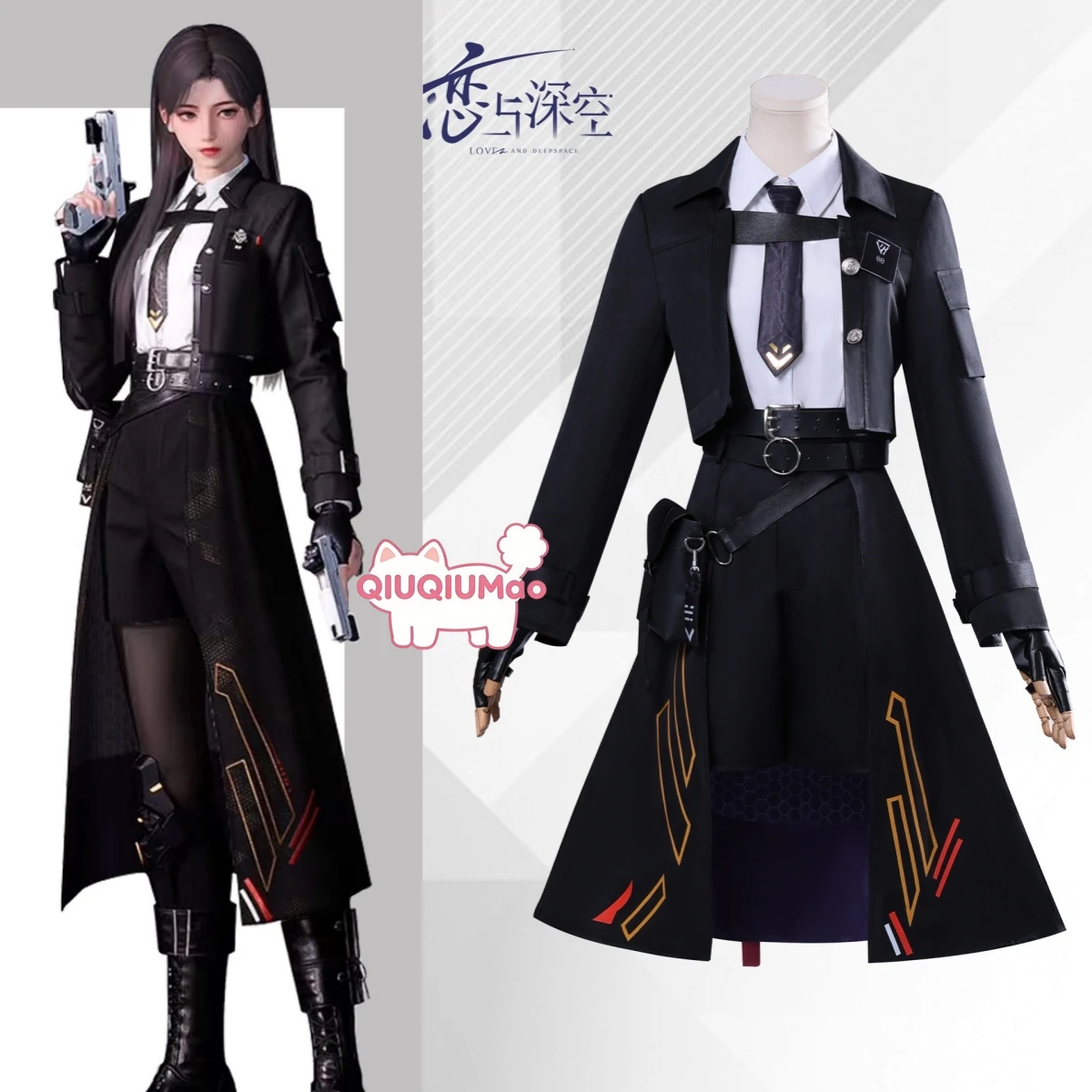 Game Love and Deepspace Cosplay Costume Anime Role Playing Fashion Black Dress Uniform Outfit for Women ComicCon Halloween Party
Game Love and Deepspace Cosplay Costume Anime Role Playing Fashion Black Dress Uniform Outfit for Women ComicCon Halloween Party