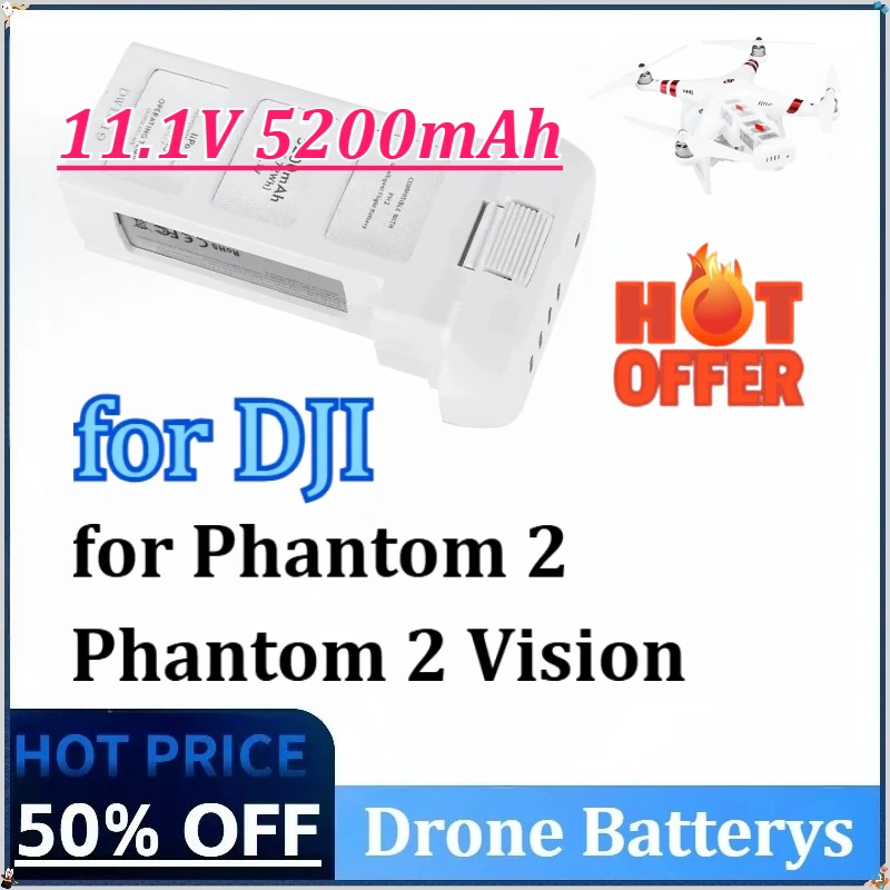 New 11.1V 5200mAh for DJI Phantom 2 / Phantom 2 Vision/ Phantom 2 Vision + High Capacity Spare Aircraft Batteries Drone Batterys
New 11.1V 5200mAh for DJI Phantom 2 / Phantom 2 Vision/ Phantom 2 Vision + High Capacity Spare Aircraft Batteries Drone Batterys