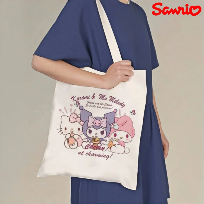 Sanrio Friends Graphic Canvas Tote Bag, Large Capacity Eco-friendly Reusable Handbag
Sanrio Friends Graphic Canvas Tote Bag, Large Capacity Eco-friendly Reusable Handbag