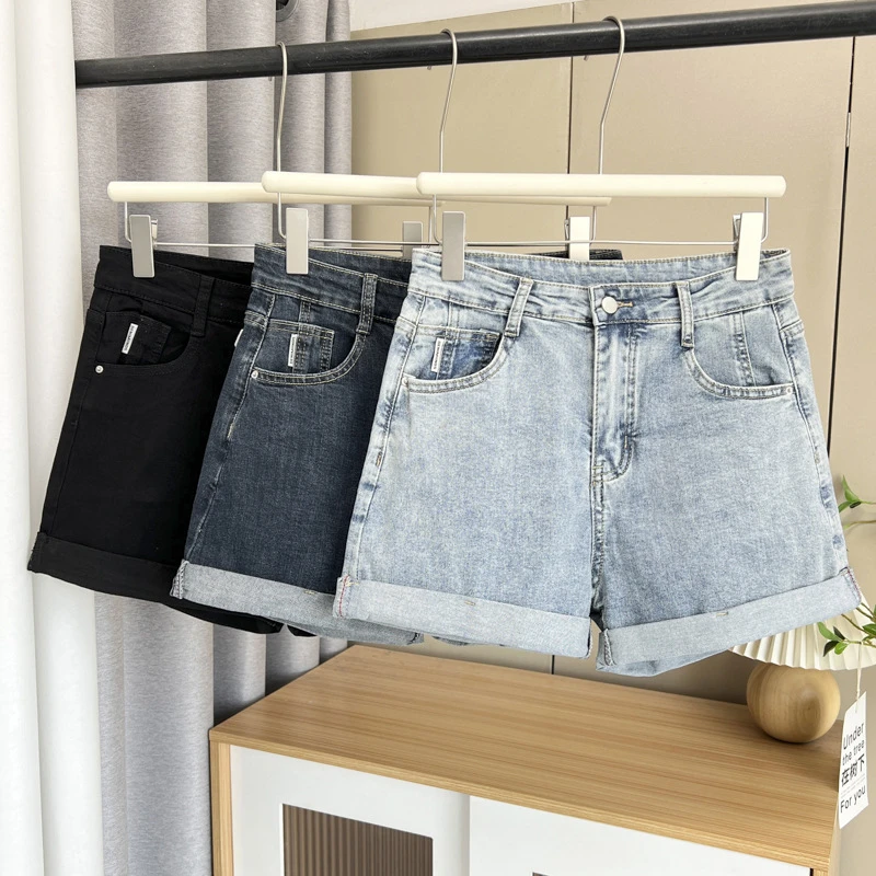 Summer New Women's Clothing Slimming Casual High Waisted Rolled Blue Denim Shorts Pockets One Button 2026 Loose Hot Pants
Summer New Women's Clothing Slimming Casual High Waisted Rolled Blue Denim Shorts Pockets One Button 2026 Loose Hot Pants