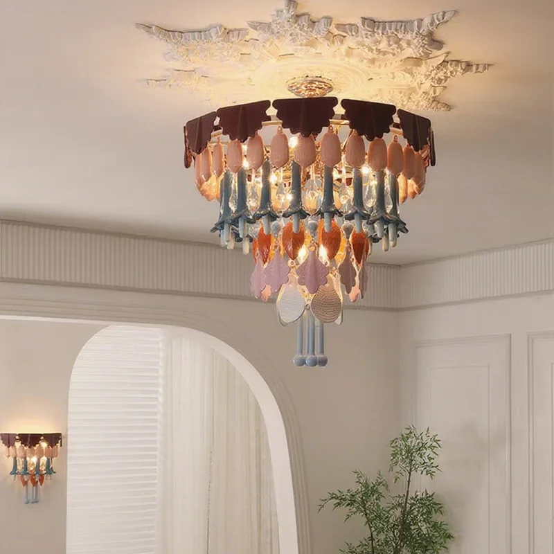 Vintage Premium Colorful Ceramic Ceiling Chandeliers, Light Luxury Multi-layer Living Room Island Table Decorative Lighting, Led
Vintage Premium Colorful Ceramic Ceiling Chandeliers, Light Luxury Multi-layer Living Room Island Table Decorative Lighting, Led