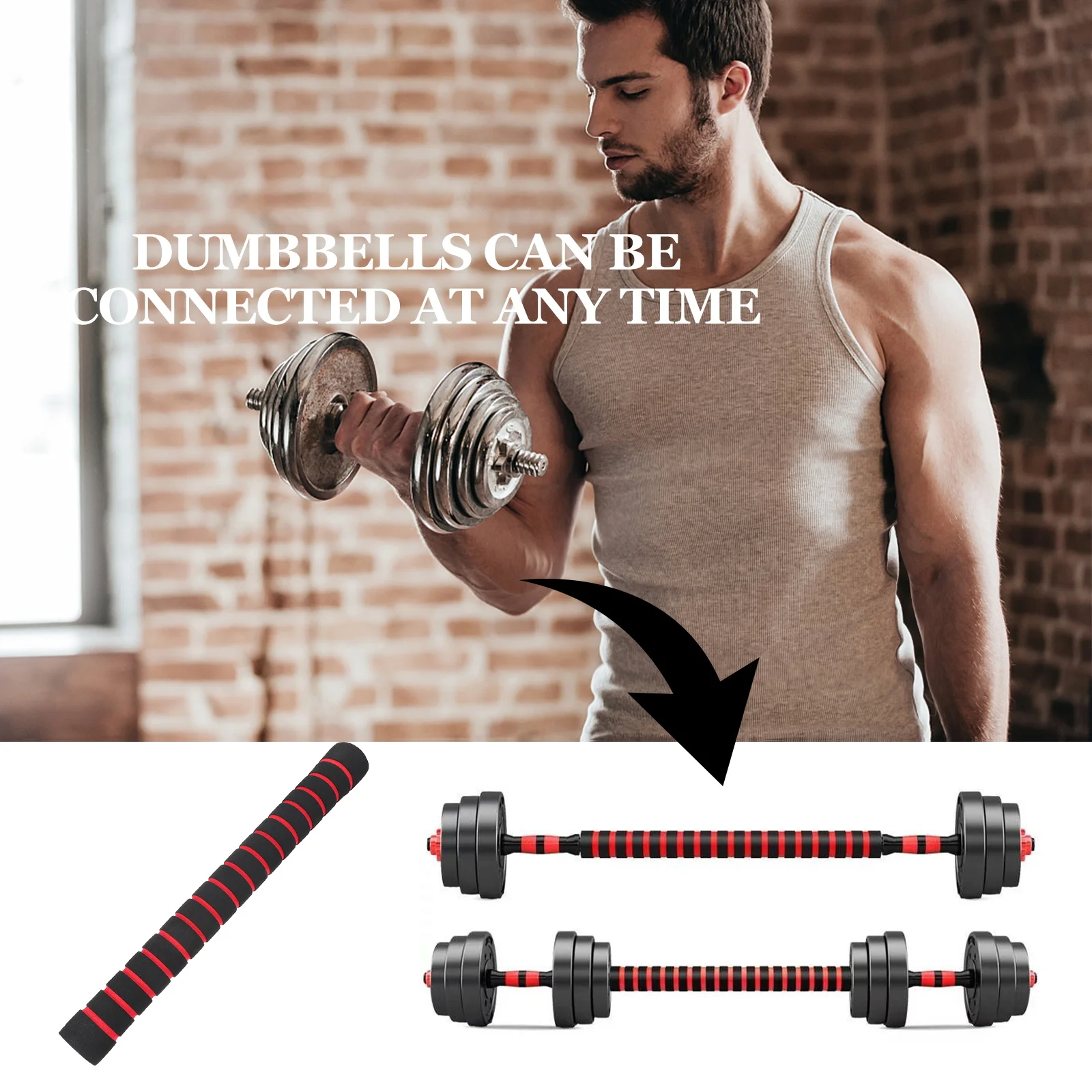 Dumbbell Connecting Rod 40CM Universal Durable Connector Bar Strength Training Practical Gym Equipment Accessories
Dumbbell Connecting Rod 40CM Universal Durable Connector Bar Strength Training Practical Gym Equipment Accessories