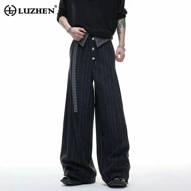 LUZHEN 2026 Original Patchwork Waist Stripe Printed Loose Wide Leg Casual Pants Men's Fashion Handsome Straight Trousers JY6985
LUZHEN 2026 Original Patchwork Waist Stripe Printed Loose Wide Leg Casual Pants Men's Fashion Handsome Straight Trousers JY6985