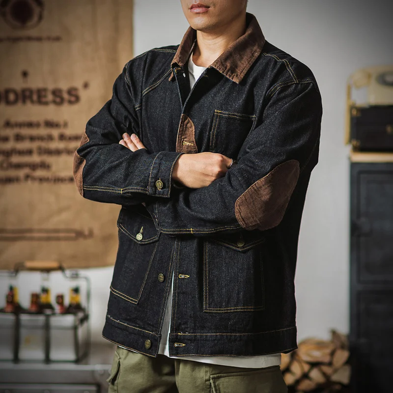 GIOIOMen's denim jacket,Spring and Autumn New Loose Retro Workwear Denim Jacket,Lapel,Color-Block Men's Jacket
GIOIOMen's denim jacket,Spring and Autumn New Loose Retro Workwear Denim Jacket,Lapel,Color-Block Men's Jacket